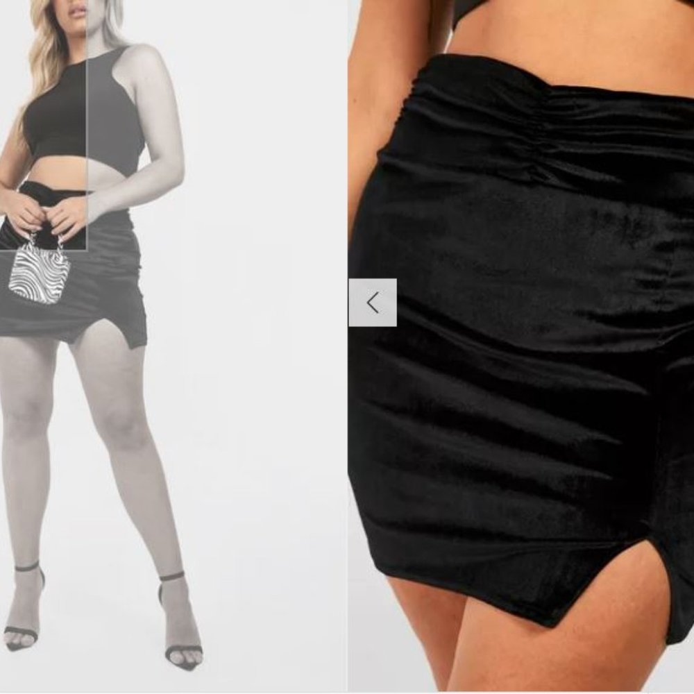 VELVET MINI SKIRT!